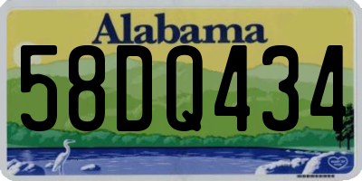 AL license plate 58DQ434