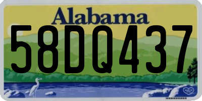 AL license plate 58DQ437