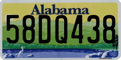 AL license plate 58DQ438