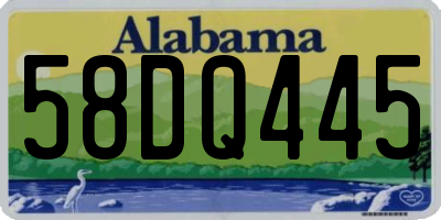AL license plate 58DQ445