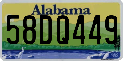 AL license plate 58DQ449