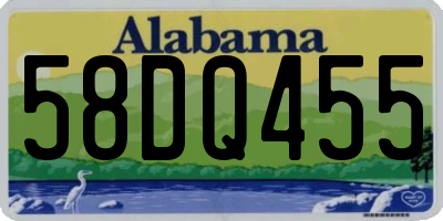 AL license plate 58DQ455