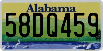AL license plate 58DQ459