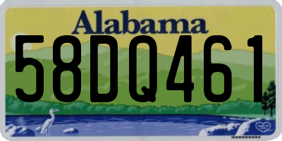 AL license plate 58DQ461