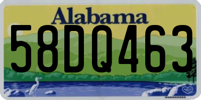 AL license plate 58DQ463