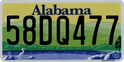 AL license plate 58DQ477