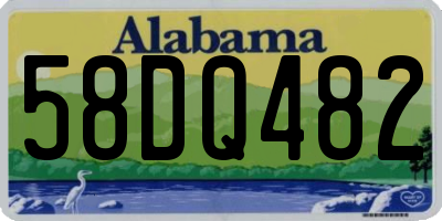 AL license plate 58DQ482