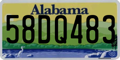 AL license plate 58DQ483