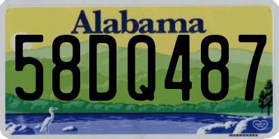 AL license plate 58DQ487