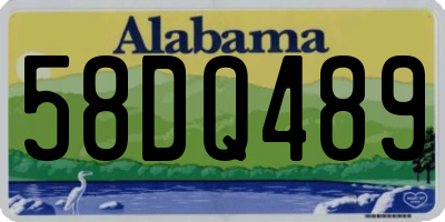 AL license plate 58DQ489
