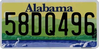 AL license plate 58DQ496