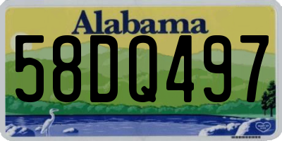 AL license plate 58DQ497