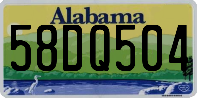 AL license plate 58DQ504
