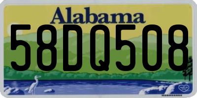 AL license plate 58DQ508