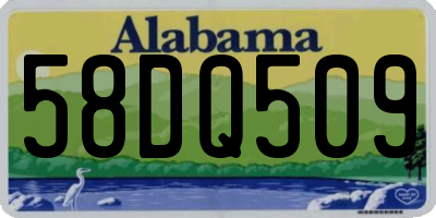 AL license plate 58DQ509