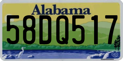 AL license plate 58DQ517