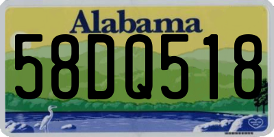 AL license plate 58DQ518