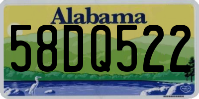AL license plate 58DQ522