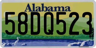 AL license plate 58DQ523