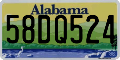AL license plate 58DQ524