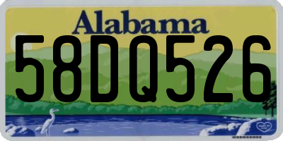 AL license plate 58DQ526