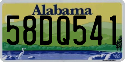 AL license plate 58DQ541