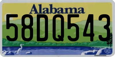 AL license plate 58DQ543