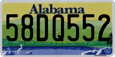 AL license plate 58DQ552