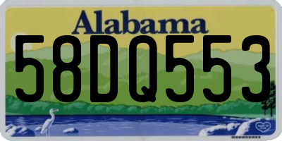AL license plate 58DQ553