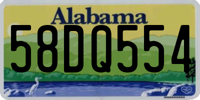 AL license plate 58DQ554