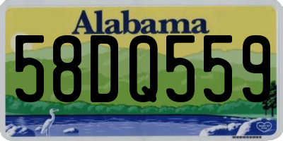 AL license plate 58DQ559