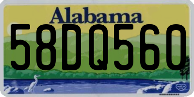 AL license plate 58DQ560
