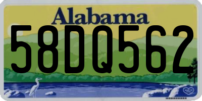 AL license plate 58DQ562