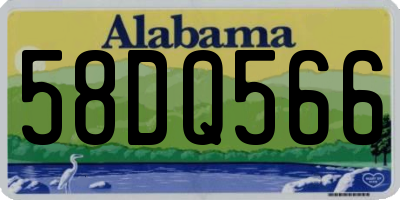 AL license plate 58DQ566