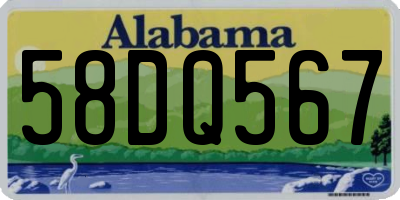 AL license plate 58DQ567