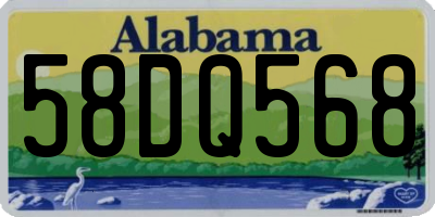 AL license plate 58DQ568