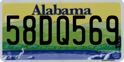 AL license plate 58DQ569
