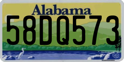 AL license plate 58DQ573