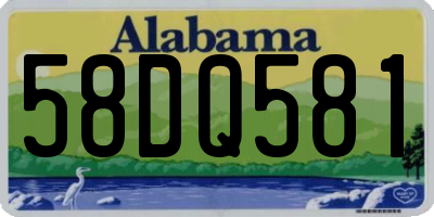 AL license plate 58DQ581