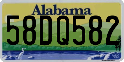 AL license plate 58DQ582