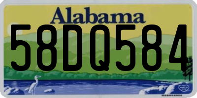 AL license plate 58DQ584