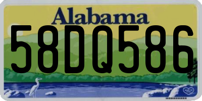 AL license plate 58DQ586