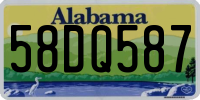AL license plate 58DQ587