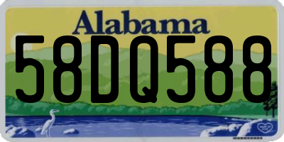 AL license plate 58DQ588