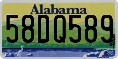 AL license plate 58DQ589