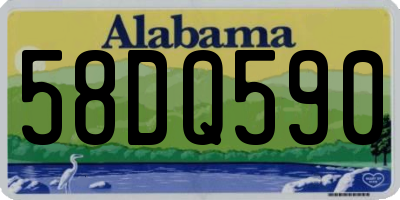 AL license plate 58DQ590