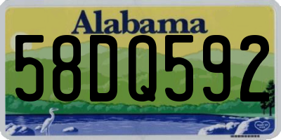 AL license plate 58DQ592