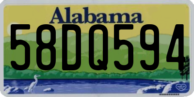 AL license plate 58DQ594