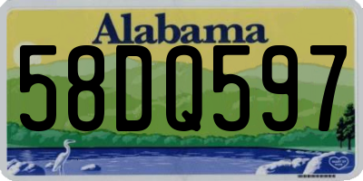 AL license plate 58DQ597