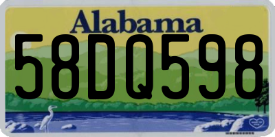 AL license plate 58DQ598